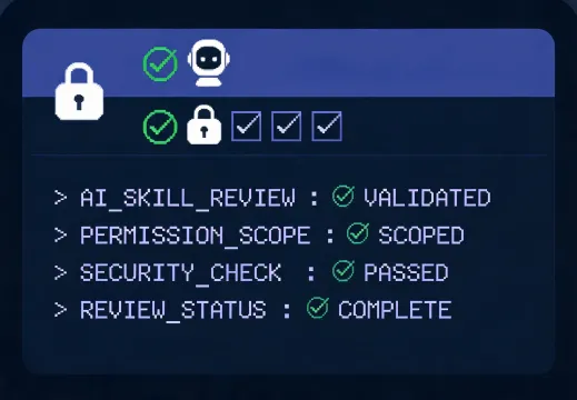 Terminal installation review for an AI agent skill