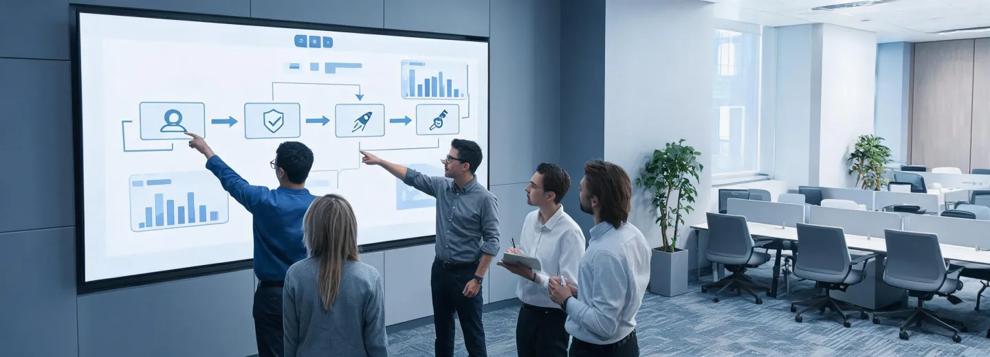 Revenue operations team reviewing integrated agent workflow