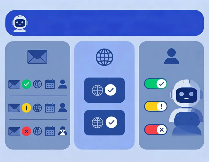 AI agent reviewing business email verification evidence
